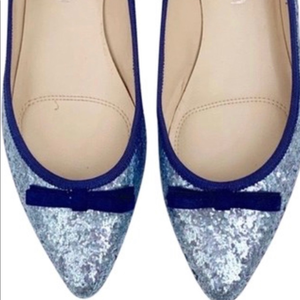 Unisa Blue Glitter Cinderella flats